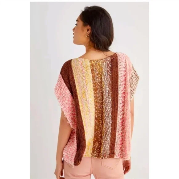 Anthropologie NWT Poncho Sweater Top 64% Cotton Size S. - Picture 3 of 8